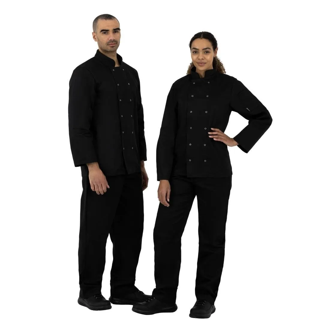 Whites Vegas Unisex Chef Jacket Long Sleeve Black XS