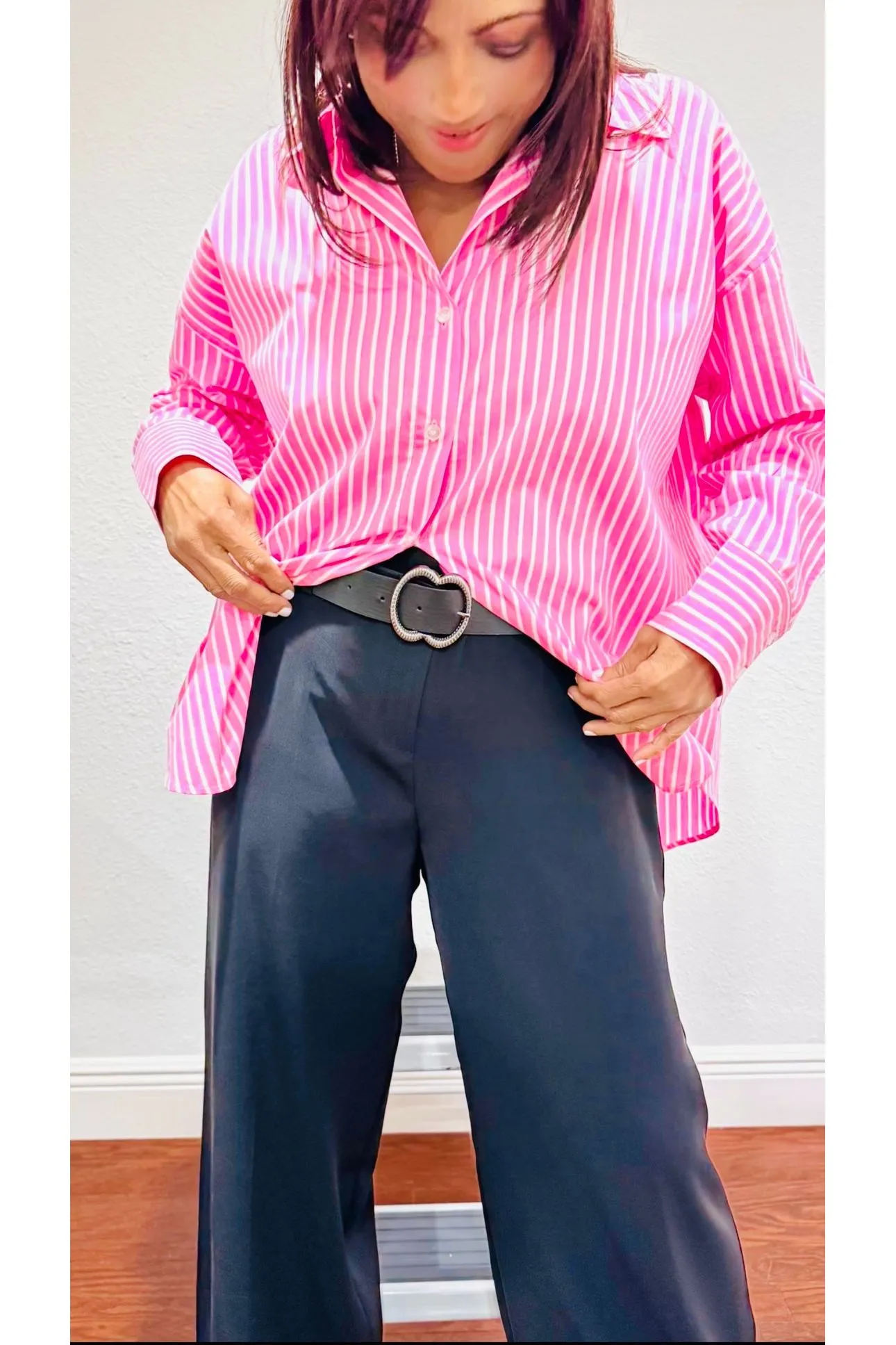 Wide Leg Belted Pants