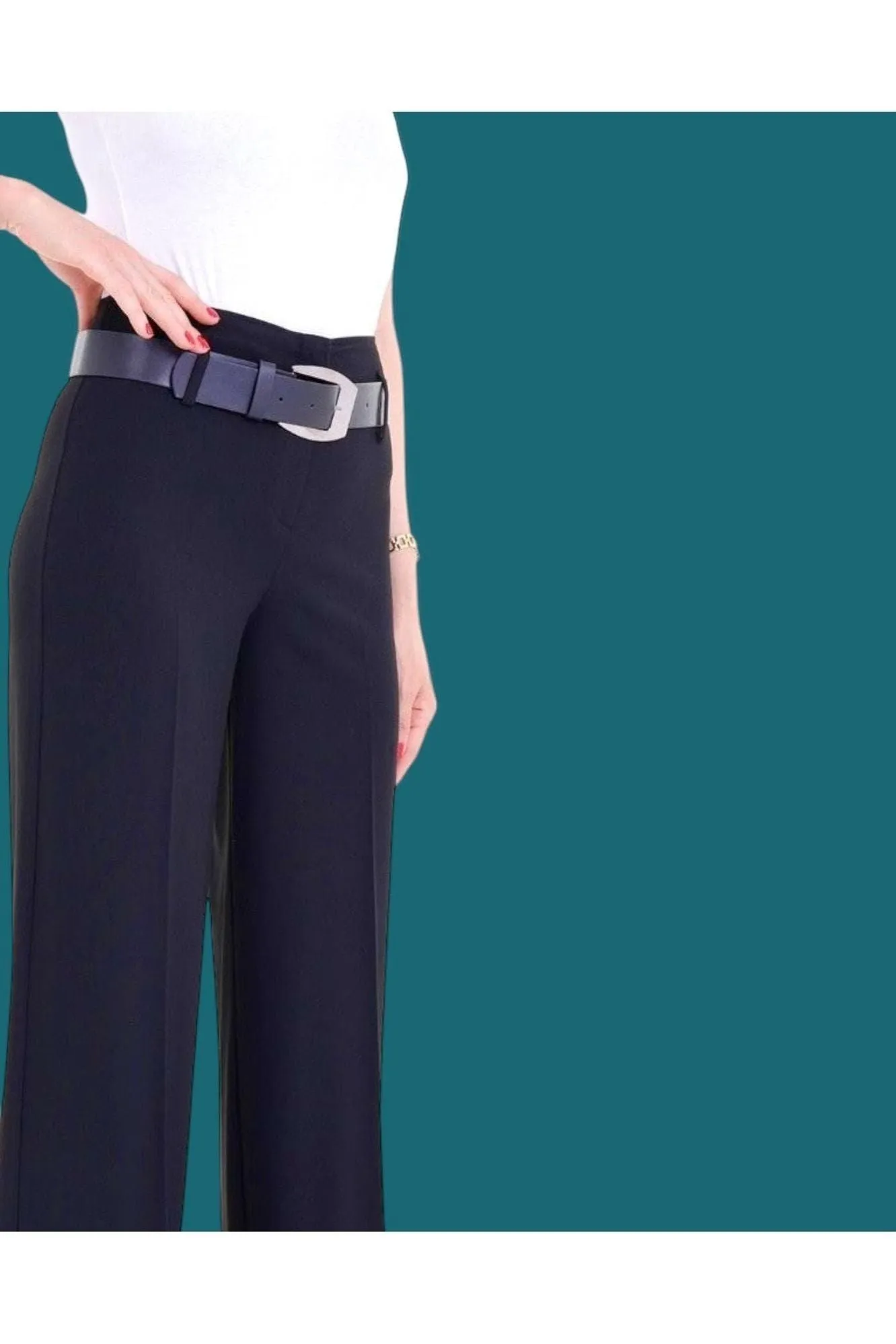 Wide Leg Belted Pants