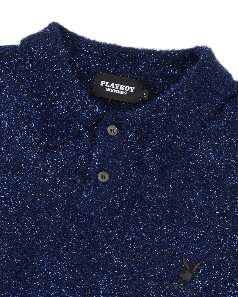 WKNDRS x Playboy® Metal Knit Polo Navy