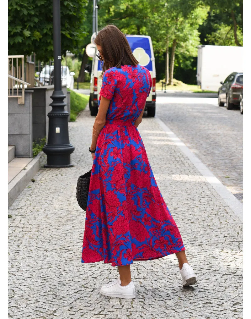 Women's Boho Wrap Summer Dress | Midi