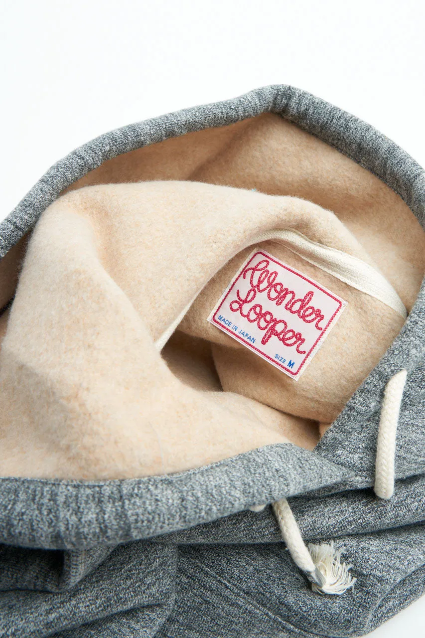 Wonder Looper Hoodie "II" Fleeced Fox Fiber Charcoal
