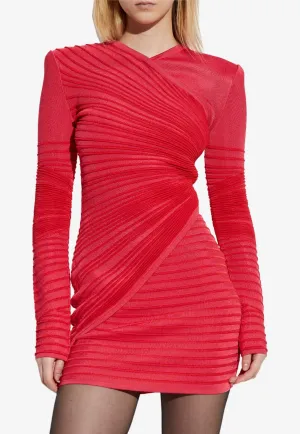 Wrap-Effect Mini Dress