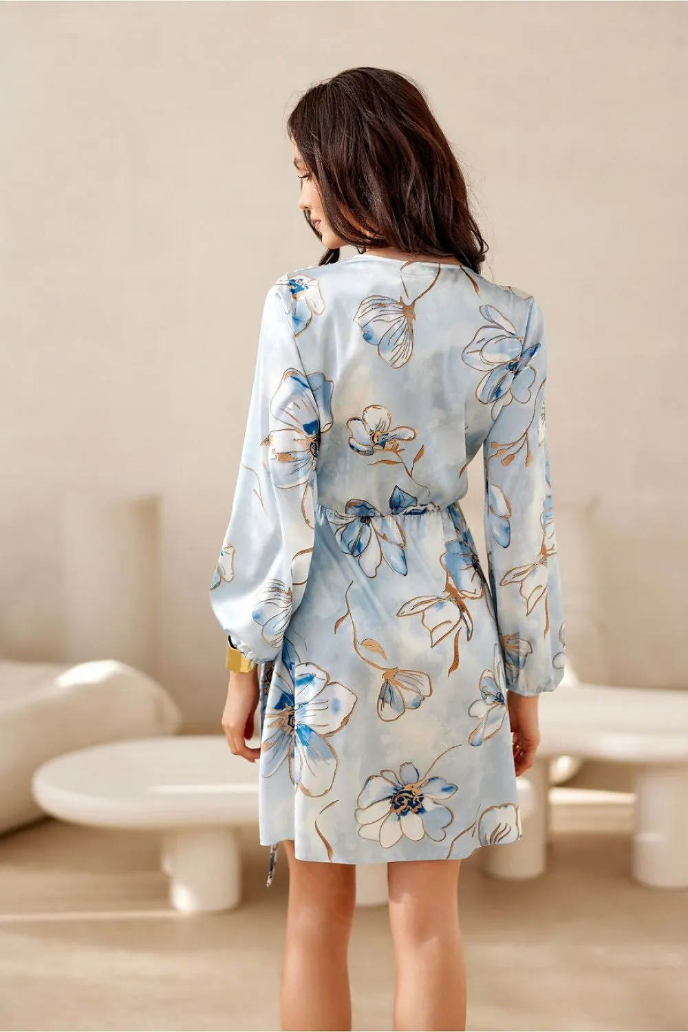 Wrap Flared Mini Dress