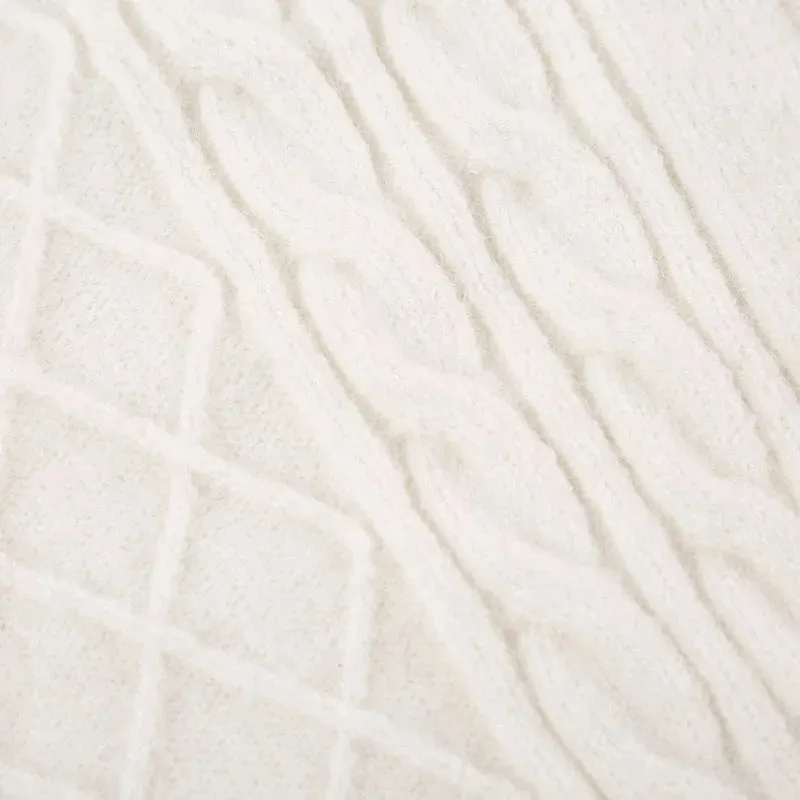 Y2K Faux Fur Hooded Knitted Cardigan