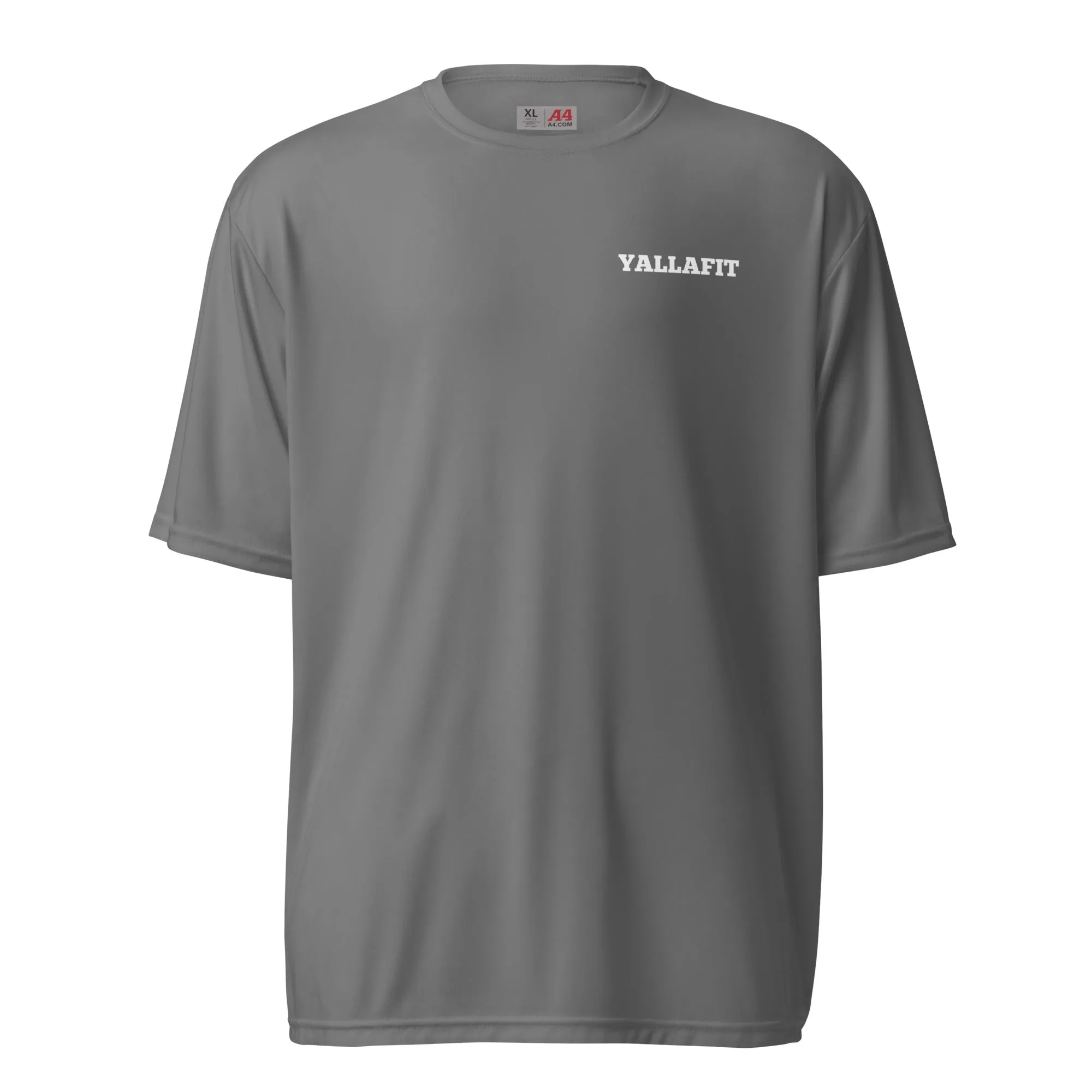 Yallafit Unisex performance crew neck tee - gorilla