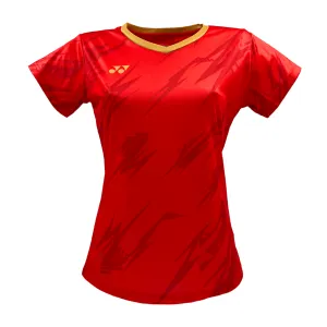 Yonex YTL8 T-Shirt Womens (Red/Gold)