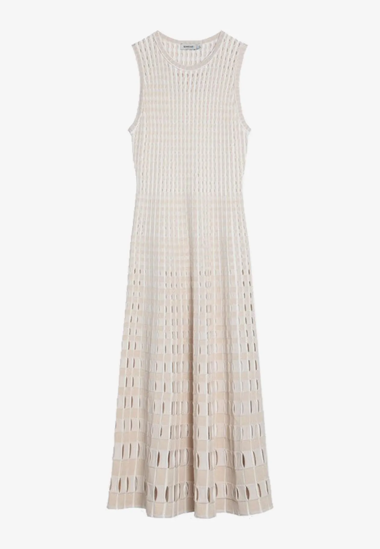 Zelma Perforated Knit Midi Dress