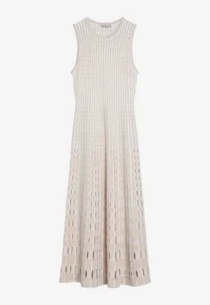 Zelma Perforated Knit Midi Dress